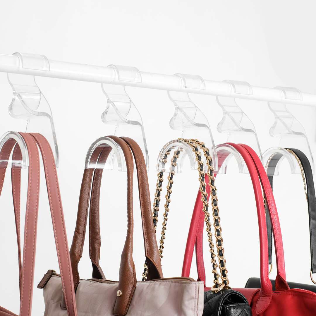Luxury Closet Must Haves: Handbag Edition 1. Handbag Display Stand 2.  Divided Clutch Organizer 3. Acrylic Purse Hanger #luxury #handbag…