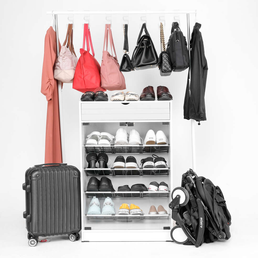 Bag Hanger 4 Pcs,Purse Hanger for Closet, Acrylic Purse Handbag  Organizer,Protecting Bag Shape & Organizing Space(Black) 